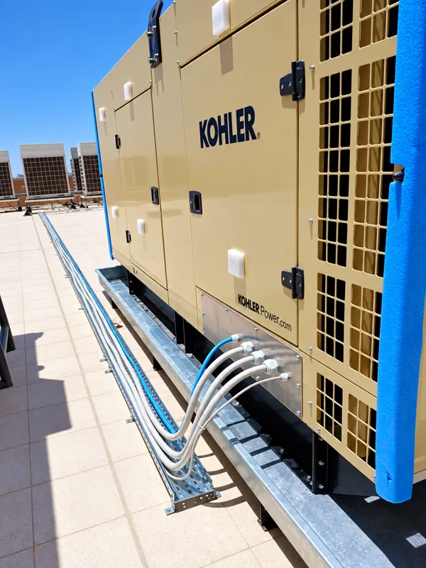 Generator connections and cable routing